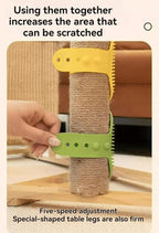 Cat Scratching Interactive Leg Wrap Grooming Tool for Kitty Massage Corner Silicone Wall-Mounted Scratcher Fun Pet Scratch Pad Toy (2 Yellow+2 Green)