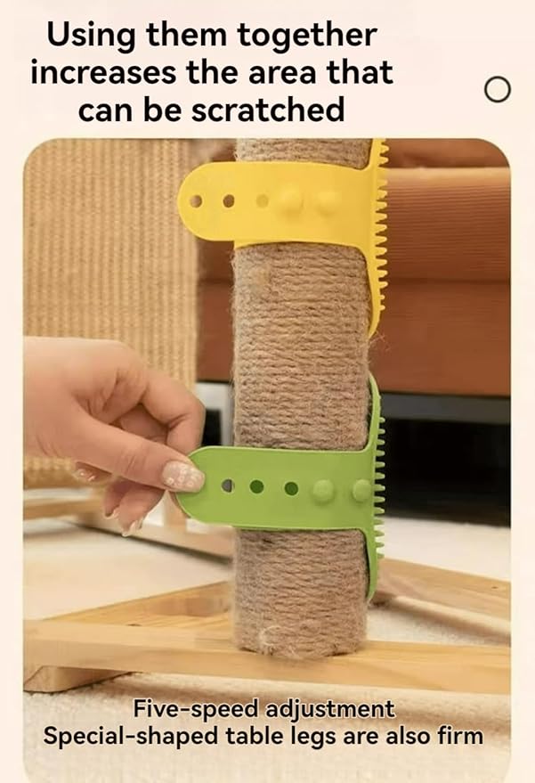 Cat Scratching Interactive Leg Wrap Grooming Tool for Kitty Massage Corner Silicone Wall-Mounted Scratcher Fun Pet Scratch Pad Toy (2 Yellow+2 Green)