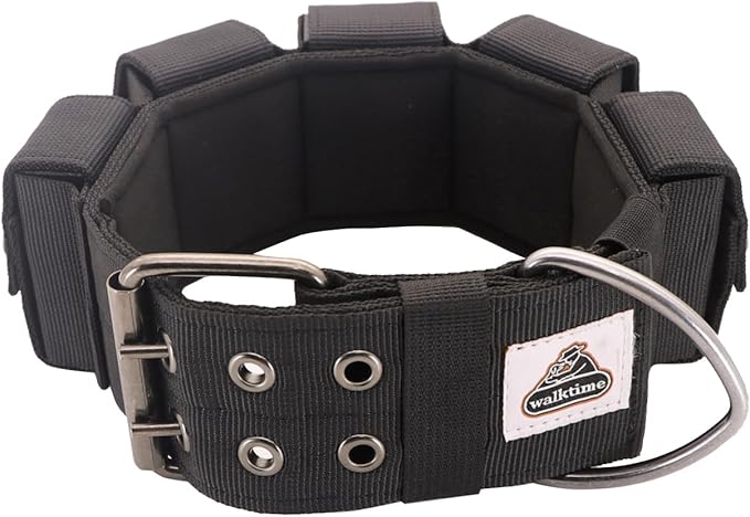 Dog Collar, Tactical Dog Collar, Weighted Dog Collar with Weights for Dog Training and Exercise Equipment - Free Weights, Small, Medium, Large Dogs