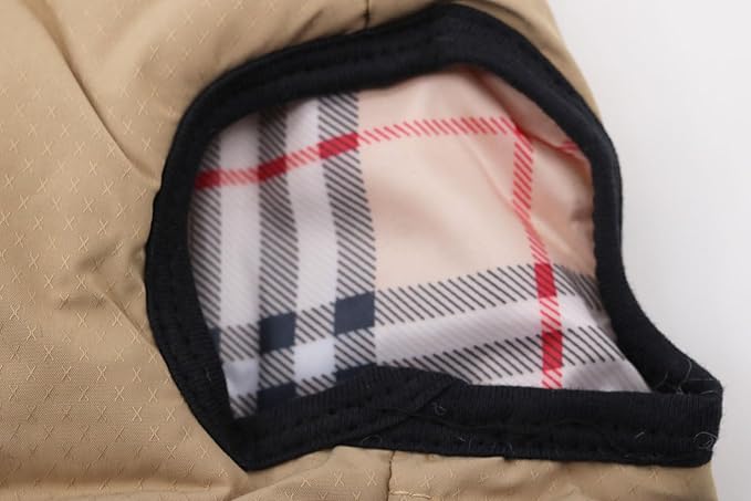 Dog Coats Warm Winter Dogs Jacket Pet Jackets Puppy Cold Weather Coat Pet Clothes for Small Dogs, Khaki, Large