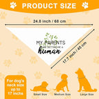 Family Kitchen Fun Puppy Dog Bandana Scarf - My Parents are Getting Me A Human Scarf Accessories, Accessories for Dog Lovers Owner Gift