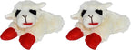 Multipet Lamb Chop Dog Plush Toy - Squeaky Toy for All Dogs - Extra Soft Plush - Stuffed Animal Dog-Toy for Cuddling & Playing - Cute Pet-Toy (6",Cream),(Pack of 2)