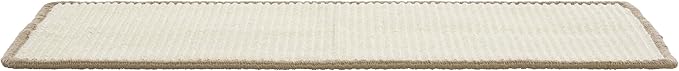 SAFAVIEH Cat Scratch Mat Pad Collection, 10" x 24", Ivory, Sisal & Jute Boucle Weave, Velcro & Slip Resistant Backing