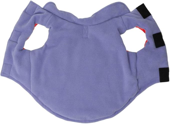 Gooby - Sports Vest, Fleece Lined Small Dog Cold Weather Jacket Coat Sweater with Reflective Lining, Red, Large