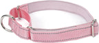 SGODA Martingale Dog Collar, Reflective Dog Training Collars for Large Dogs, Pink Large
