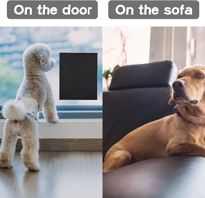 Dog Scratch Door Protector Dog Scratching Dog Scratch Pad Replaceable Sticky Sandpaper Dog Scratch Nail File Scratch Board for Cat Claw Care (11 * 9in)