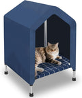 2 in 1 Elevated Dog House - Rainproof Dog Tent Cat House, Dog Sunshade Tent, Pet House - Ventilated Elevated Floor, Raised Pet Shelter for Small