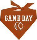 Game Day Dog Bandana | 100% Cotton Adjustable Triangle | Made in USA | Baseball| Sports | Biggest Fan | Game Day | Dark Orange, One Size (1054)