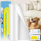 Cat Scratch Furniture Protector: Cat Anti Scratch Tape - Door Protector from Dog Scratching - Clear Training Self Adhesive Tape for Carpet, Sofa, Couch, Door(Transparent, 17.72" x 9.8FT)