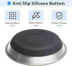 2 Packs Premium Stainless Steel Dog Bowls - Non-Slip, 2.5 Cups Capacity, Durable and Safe for Your Beloved Pet