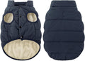 ASENKU Dog Winter Coat - Waterproof Windproof Dog Jacket, Warm Snowproof Doggie Puffer Vest for Cold Weather, Lightweight Snow Coats for Small Medium Large Dogs(L, Blue)