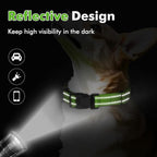 Martingale Collar for Dogs with Quick Release Buckle, Reflective Soft Padded & Escape Proof, Adjustable Nylon Dog Collars for Training & Daily Walking (Green,L)