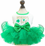 Furbabycare® Elegant Sweet St. Patrick's Day Puppy Dog Blingbling Princess Skirt Pet Dog Lace Cake Camisole Tutu Dress B-Green-2 X-Small