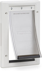 PetSafe Plastic Pet Door - Easy Install for Wood, PVC Metal & Paneled Doors - Rust-Free Plastic Frame - Flap Dimensions 5 1/4" W x 8 1/8" H - for Small Pets Weighing Up to 15 Lb