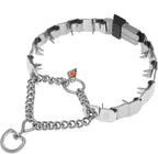 Herm Sprenger NeckTech Sport Stainless Steel Dog Training Prong Collar with ClicLock Buckle and Assembly Chain No-Pull Collar with Swivel D-Ring Made in Germany (20in (Neck Size up to 17in))