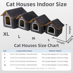 Cat Houses Indoor-Foldable Cat Dog House & Kennel Bed Mat for Kittens & Puppys,Enclosed Warm Cat Beds for Indoor Cats with Removable Cover for Winter,Dog House Cave Tent (Brown, S:10.2×11.8×12.6in)