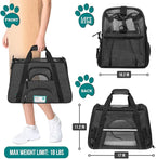 PetAmi Airline Approved Soft Sided Dog & Cat Carrier, Ventilated Pet Carrying Bag - Medium/Large, Heather Dark Gray