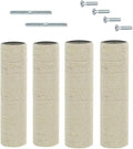 SHENGOCASE 4-Pack Cat Tree Replacement Post 13.8" L, 3.15" Ø Pole with M10 Bolt, Cat Tower Relacement Post, DIY Cat Scratching Post Replacement Part Pole…