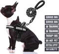 Service Dog Vest Harness and Leash Set, Animire in Training Dog Harness with 10 Dog Patches, Reflective Dog Leash with Soft Padded Handle for Small, Medium, Large, and Extra-Large Dogs (Black,M)