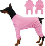 IECOii Dog Coat for Winter, XXL Dog Pajamas for Girls- Soft & Warm, Stretchy & Comfortable Dogs Sleepwear, Long Sleeve Winter Pjs for German Shepherd, Labrador, Machine Washable, Pink, Size 2XL