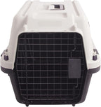 Plastic Dog/Cat Crate Portable Travelling Pet Kennel Without Wheel for Dogs/Cats, Small, Tan