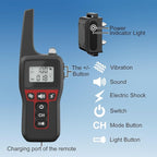 Dog Shock Collar 3280FT Dog Training Collar with Remote IPX7 Waterproof Electric Dog Collar with 4 Training Modes Beep Vibration Static Electricity Flashlight for Small Medium Large Dog