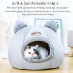 Cat Beds for Indoor Cats, Cozy Cat Cave Bed Dog House Cats Tent with Removable Cushion Pillow, Soft Warm Pet House Puppy Bed, Cute Pet Nest for Kitten Small Dog (Pink, M-13x13x13 Inches)