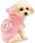 Dog Jackets for Small Dogs Clothes for 8 to10 lbs - Cute Dog Fleece Jacket Winter Small Dogs Coat Back Length 11-13" Suitable for Cold Weather