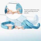 Bubblepup Velvet Dog Collar and Leash Set, Dog Collars for Small Medium Large Dogs Leash for Training & Walking