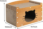 Cat Scratcher Cardboard House, Kitten Scratching Pad Lounger Bed, Kitty Small Animals Play, Rest, Sleep, Scratch Post Box, Durable Board Entertain Feline Friends Yet Prevent Furniture Damage
