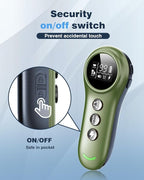 2-in-1 Dog Shock Collar & Dog Bark Collar - Smart Anti Barking Dog Training Collar with 5 Adjustable Sensitivity & 3300FT Remote for All Breeds IP67 Waterproof Rechargeable E-Collar (Green)