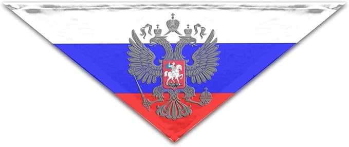 Dog Bandanas Russian Eagle Emblem Flag Pet Bandana Scarf Triangle Bibs Kerchief Accessories for Dogs Cats