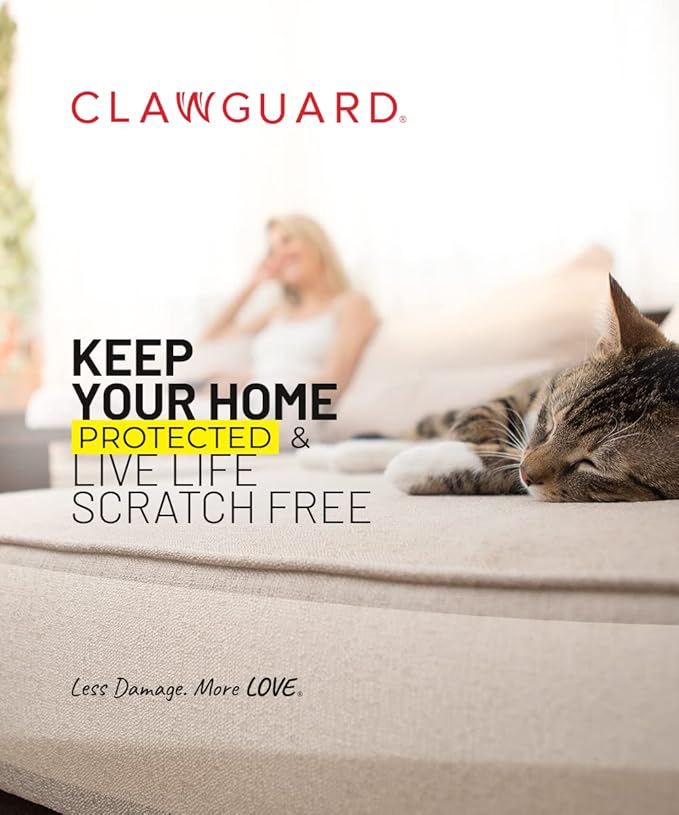 CLAWGUARD Cat Scratch Furniture Protector Tape Dispenser – Anti Scratch Cat Tape for Furniture, Couch Protector from Claws & Deterrent