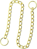Choke Chain for Dogs, Metal Slip Link Training Heavy Duty Dog Choker Collar Puppy Collars for Small Medium Large Big XL Breed Dogs, Silver+Gold M