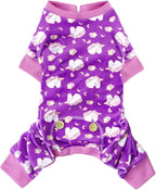 KYEESE Dog Pajamas Velvet Dog Pajamas Small Sized Dogs Soft Dogs Clothes Pet Coat Stretchy Doggie Pjs Pet Costume with Unicorn Pattern Comfy Doggie Jammies Onesie, Medium