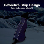 Dog Coat Winter Warm Dog Jackets for Large Dogs Reflective Snowsuit with Harness Fleece Dogs Snow Jacket Waterproof Pet Clothes for Cold Weather