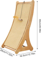 Cat Scratch Pad - Interactive Furniture Protector Cat Toy - Sisal Scratching Ramp with Toy Ball | for Indoor Home Living Room Pets Kittens Rabbits Puppy Corner Floor