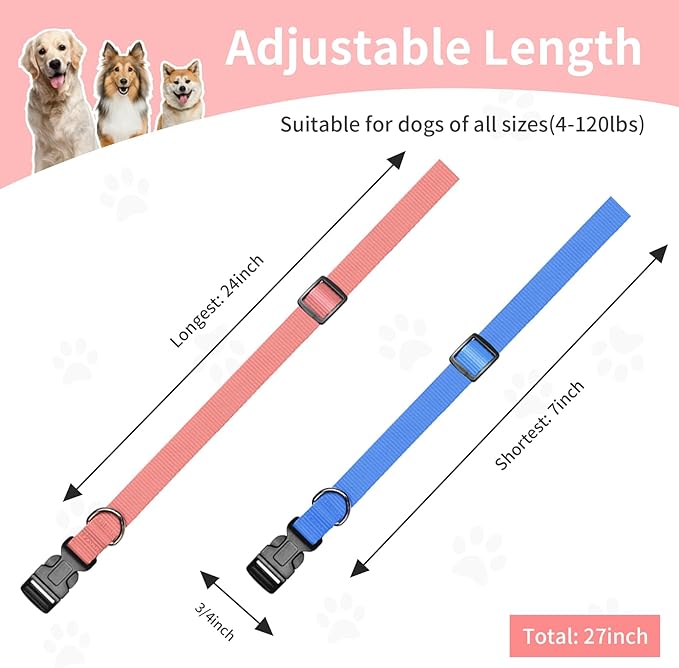 Modern Stylish Ecollar Replacement Strap, Nylon 3/4" Replacement Collar for Shock Collar with Quick Release Buckle, Soft Adjustable Shock Collar Replacement Strap for Small Medium Large Dogs Boy Girl