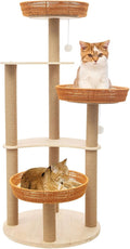 Cat Tree for Large Cats, Multi-Level Cat Condo,Scratch Board for Indoor Cats