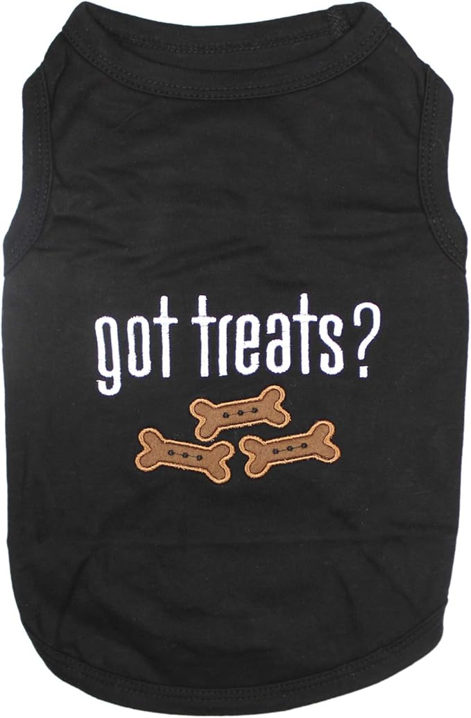 Parisian Pet Dog Shirt – 100% Cotton Shirts for Small Dogs – Black Sleeveless Puppy Clothes – Lightweight and Breathable Pet Apparel – Cool and Stylish Dog Clothes - Stretchy T Shirts for Dogs