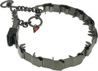 Herm Sprenger NeckTech Sport Dog Training Prong Collar with ClicLock Buckle on The Side No-Pull Collar with Swivel D-Ring Made in Germany (Black Stainless Steel, 19in (Neck Size up to 16in))
