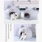 Cat Beds for Indoor Cats, Cozy Cat Cave Bed Dog House Cats Tent with Removable Cushion Pillow, Soft Warm Pet House Puppy Bed, Cute Pet Nest for Kitten Small Dog (Pink, M-13x13x13 Inches)