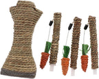 Litewoo Pet Climbing Tree Toy Rattan Grass Scratcher Bunny Toy Climbing Frame Activity Center with Carrot for Cat Rabbit Hamster Small Animal Toy