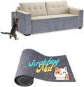 SAVUK Cat Scratching Mat for Couch Furniture Protective Cover Anti-Fall Climbing Claw Corner Wall Mat Self-Adhesive Cuttable Easy to Clean Replacement Carpet Rug (Grey, 15" x 24")