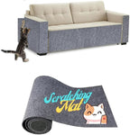 SAVUK Cat Scratching Mat for Couch Furniture Protective Cover Anti-Fall Climbing Claw Corner Wall Mat Self-Adhesive Cuttable Easy to Clean Replacement Carpet Rug (Grey, 15" x 24")