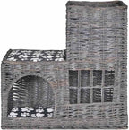 Willow Cat Tree for Cats and Small Dogs, Polyester Medium Lightweight Design with Scratch-Resistant Surface and Comfortable Cushions, Indoor and Outdoor Use, Durable