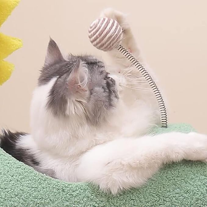 Cat Tree Tower, Cute Unique Modern Cat Tree, Small Space Cat Tree Tower, Simple Floor to Ceiling Cat Activity Trees, Cat Tree Cat Toy for Indoor Cats