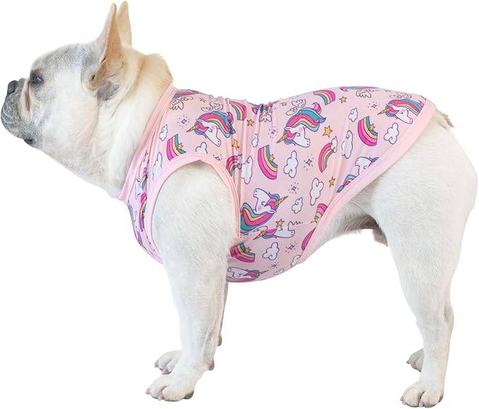 CuteBone Dog Shirts 2-Pack Soft Pet Clothes Breathable Summer Vest for Small Puppy and Stretchy Cat Apparel 2BX09S