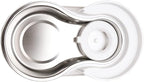 RIZZARI Pet Water Bowl Dispenser: 4L Large Capacity Automatic Stainless Steel Gravity Feeder - Easy Clean -No Power Needed - with Triple Filter - for Kittens & Puppies - Pet Corner - Living Room Nook