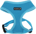 Puppia Soft Dog Harness No Choke Over-The-Head Triple Layered Breathable Mesh Adjustable Chest Belt and Quick-Release Buckle, Sky Blue, X-Large